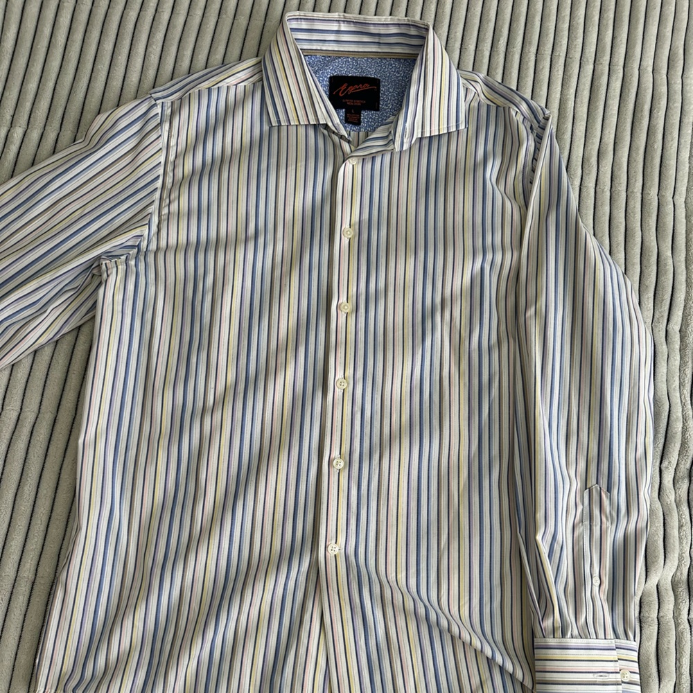 Egara Multicolor Striped Button Down Shirt